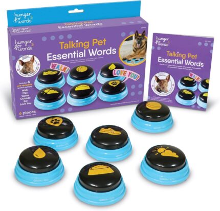 Roll over image to zoom in        VIDEO Hunger For Words Talking Pet Essential Words - 6 Piece Set Pre-Recorded Speech